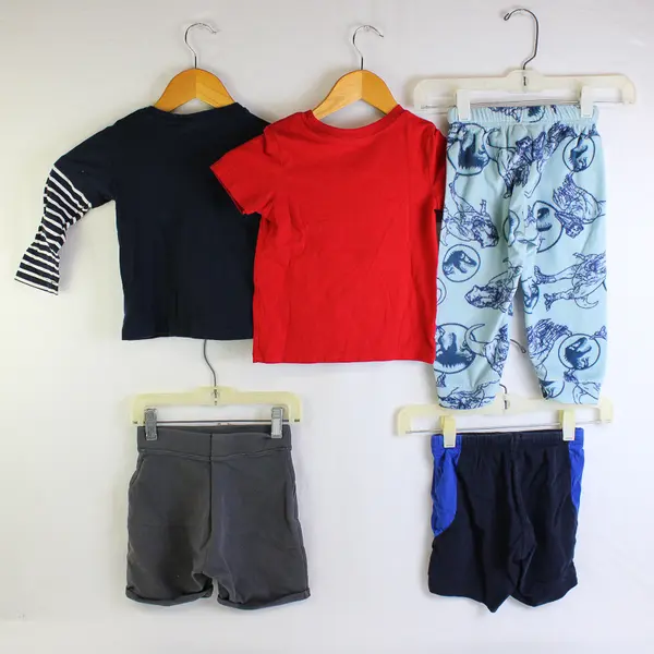 Lot of 5 Mixed Brands Baby Boys 3T Shirts, Shorts, Pajama Pants