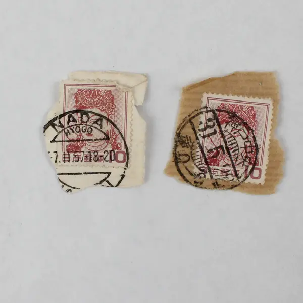 Lot Of 3 Japan Goddess Kannon 10y Stamps On Paper Used 1950s Nada Postmark