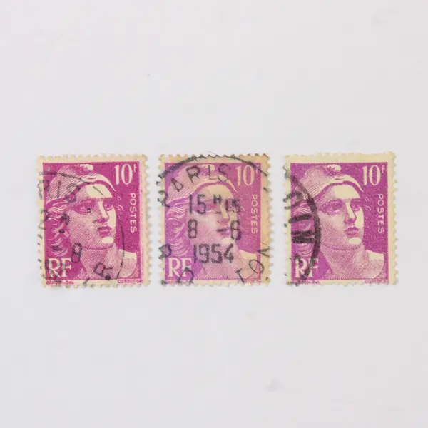 Lot Of 7 France Marianne Stamps Used 1940s 1950s