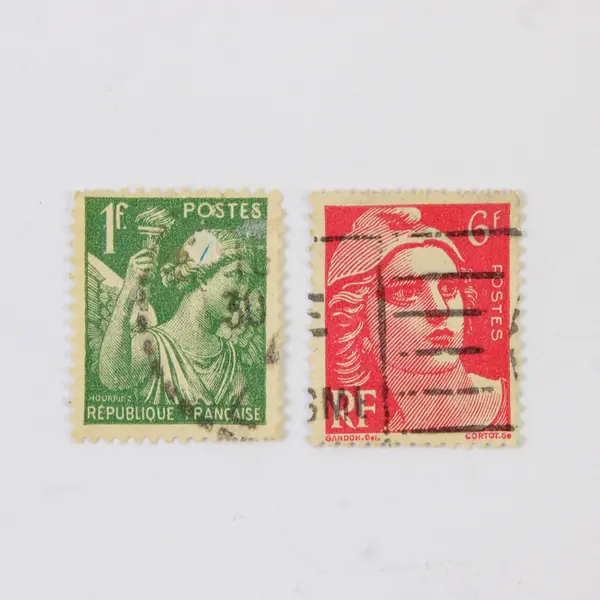 Lot Of 7 France Marianne Stamps Used 1940s 1950s