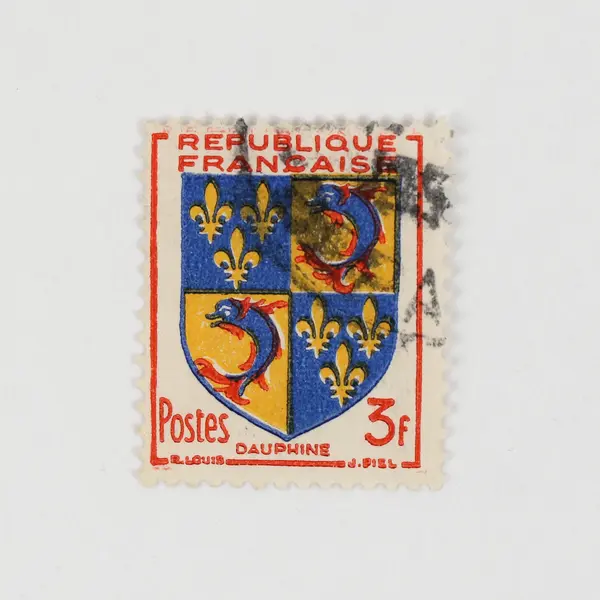 Lot Of 4 France 1953 Coat Of Arms Dauphine Poitou Stamps Used