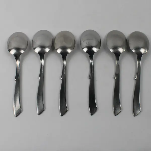 Lot of 6 Wallace Silver Ballet Pattern Solid Serving Spoons 8" Rare