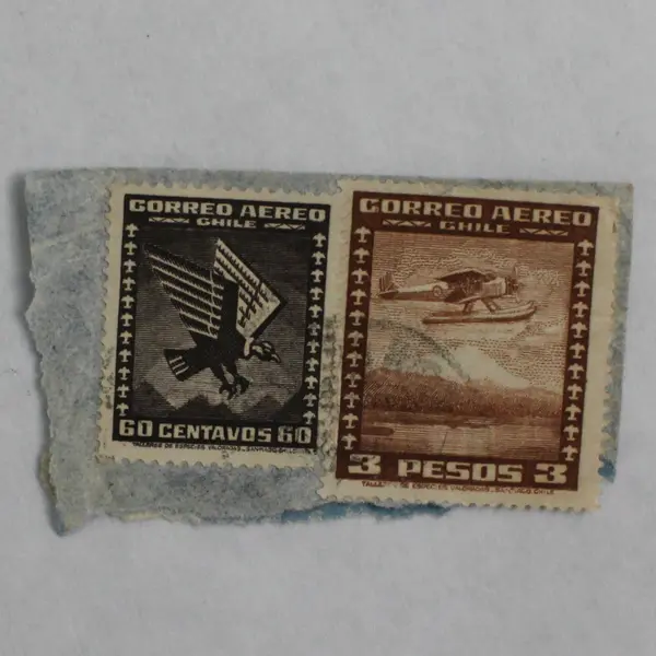 Lot Of 5 Ecuador Chile Stamps Used Train Airmail