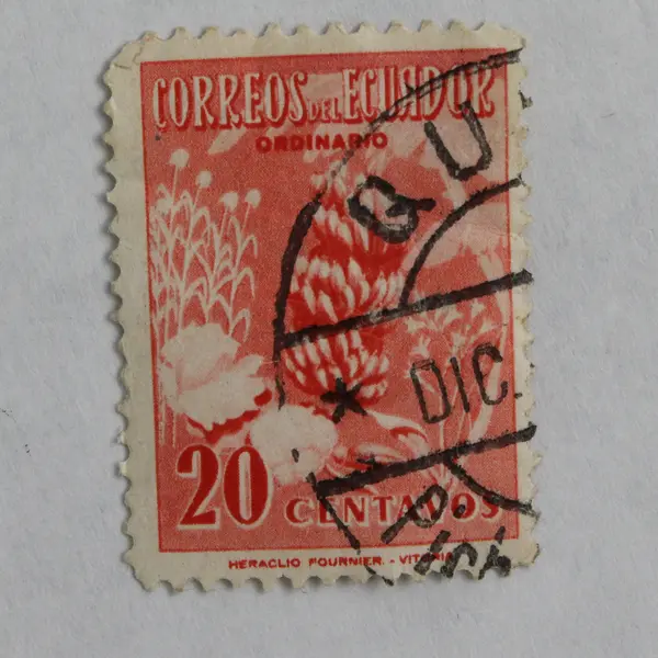 Lot Of 5 Ecuador Chile Stamps Used Train Airmail