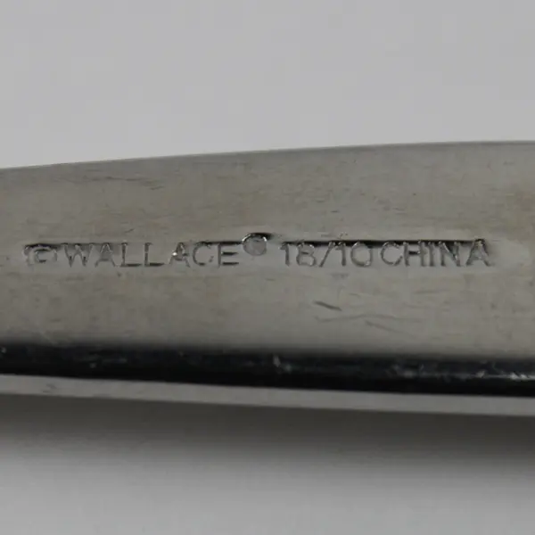 Lot of 6 Wallace Silver Balance Pattern 18/10 SS Oval Soup Spoons 7.25" Rare