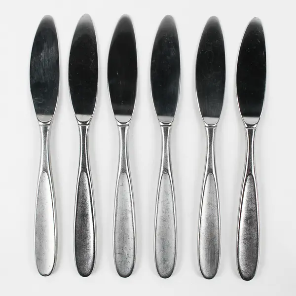 Lot of 6 Wallace Silver Array Pattern 18/10 Stainless Dinner Knives 8.75" Good