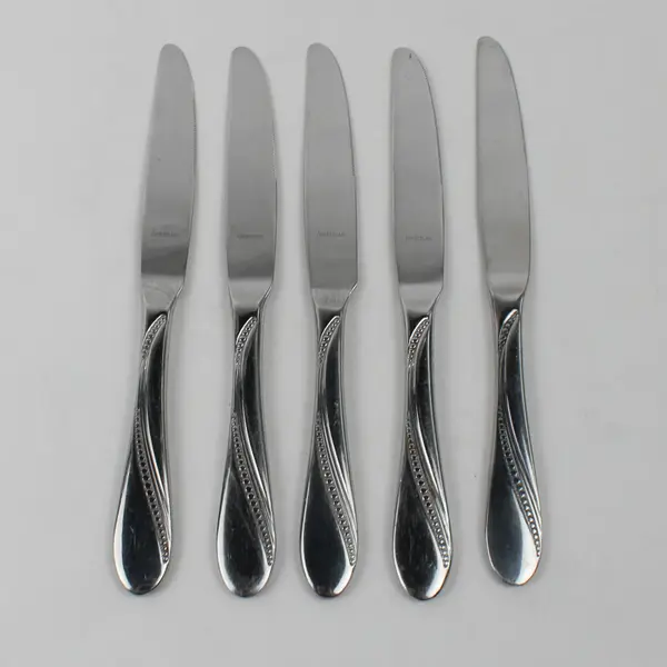 Lot Of 5 Oneida (Stainless) Flatware Dinner Knives 9.75" Long