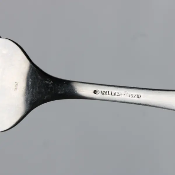 Lot of 2 Wallace Silver Array Pattern 18/10 Stainless Serveware Spoon Fork Good