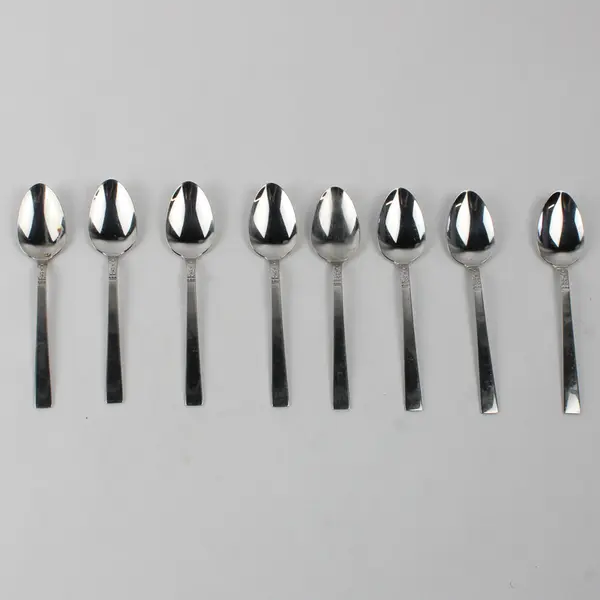 Lot Of 8 Oneida Silver Northland (Stainless) Flatware Teaspoons 6.25" Long