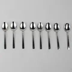 Lot Of 8 Oneida Silver Northland (Stainless) Flatware Teaspoons 6.25" Long