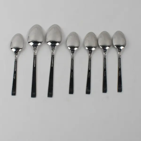 Lot Of 7 Oneida Silver Northland (Stainless) Flatware 5 Teaspoons 2 Soup Spoons