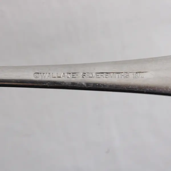 Lot of 2 Wallace Silver Array Pattern 18/8 Stainless Teaspoons 6" Good