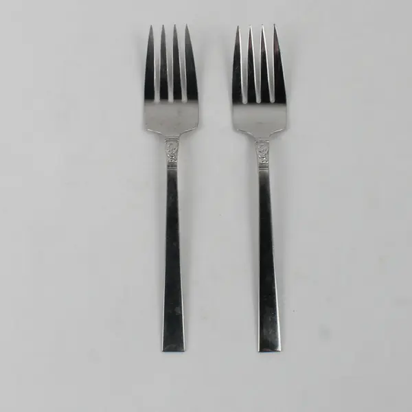 Lot Of 2 Oneida Silver Northland (Stainless) Flatware Serving Forks 8.25" Long