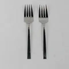 Lot Of 2 Oneida Silver Northland (Stainless) Flatware Serving Forks 8.25" Long