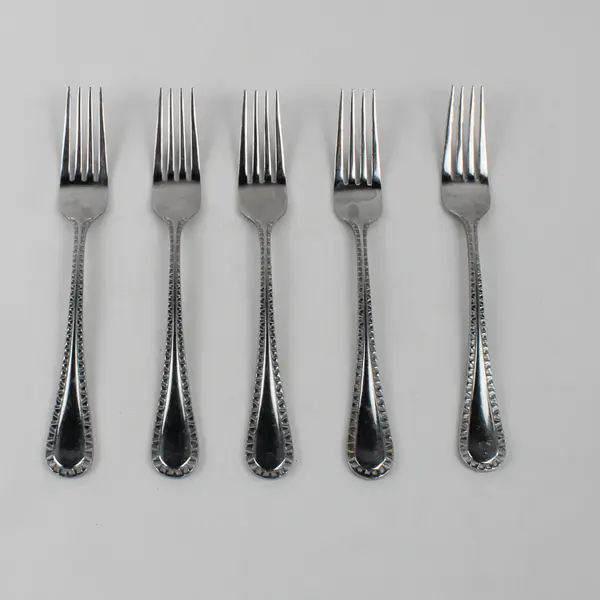 Lot Of 5 Cuisinart Flatware Hailey (Stainless) Flatware Dinner Forks 8.25" Long