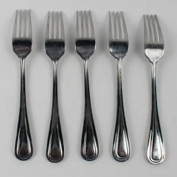 Lot Of 5 Cuisinart Flatware Hailey (Stainless) Flatware Dinner Forks 8.25" Long