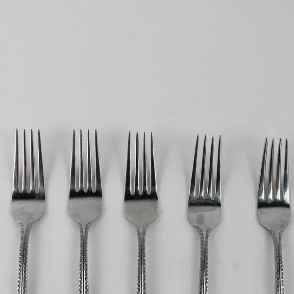 Lot Of 5 Cuisinart Flatware Hailey (Stainless) Flatware Dinner Forks 8.25" Long