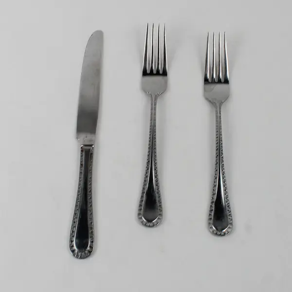 Lot Of 3 Cuisinart Flatware Hailey (Stainless) Flatware 2 Dinner Forks & 1 Knife