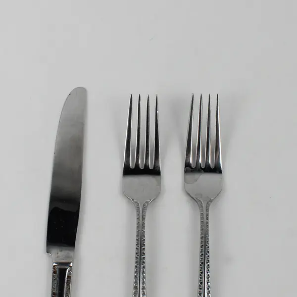 Lot Of 3 Cuisinart Flatware Hailey (Stainless) Flatware 2 Dinner Forks & 1 Knife