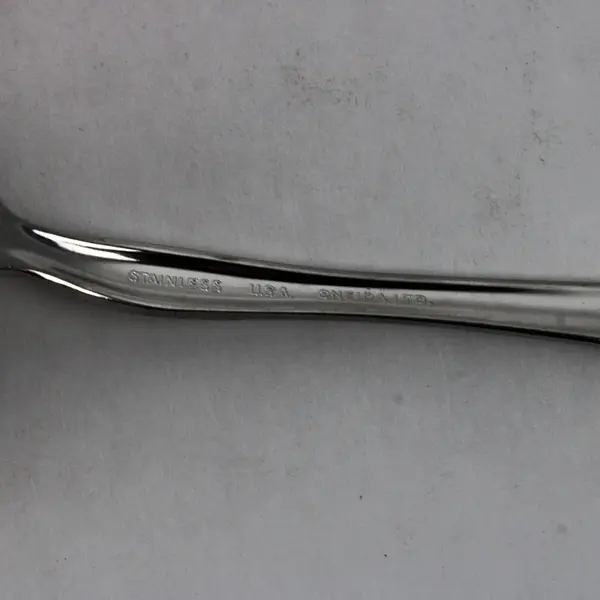 Lot Of 2 Oneida Silver Whispering Sand (Stainless) Flatware Serving Spoon 8.5"