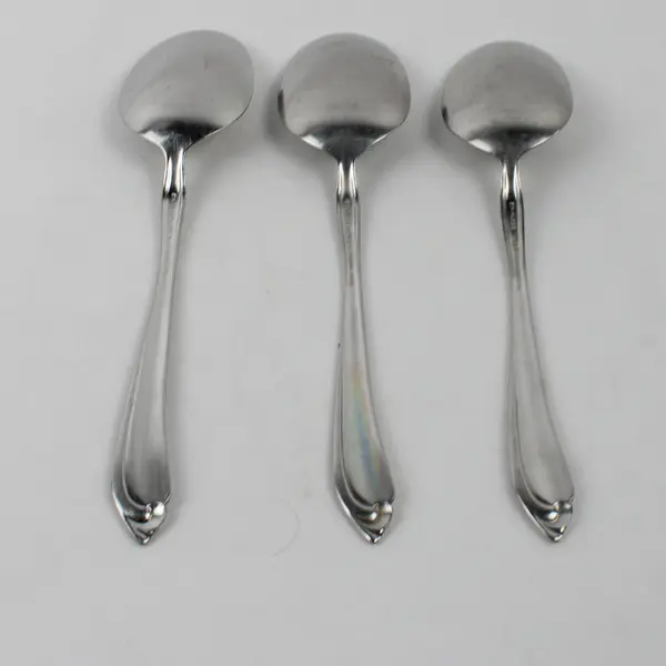 Lot Of 3 Oneida Silver Whispering Sand (Stainless) Flatware Serving Spoon 8.5"