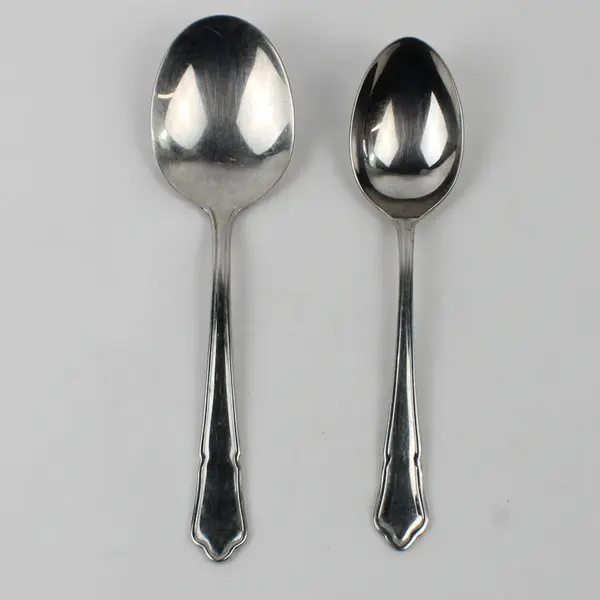 Lot Of 2 Oneida Silver Westbury (Stainless) Flatware Serving Spoons