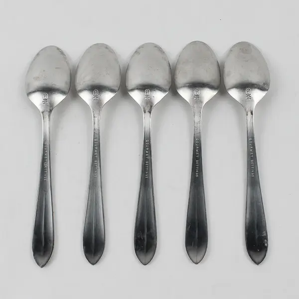 Lot of 5 Gourmet Settings Teaspoons Flatware 6”