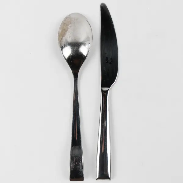 Lot of 2 Gourmet Settings Soprano Pattern Stainless Butter Knife & Teaspoon Rare