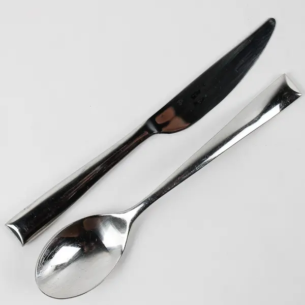 Lot of 2 Gourmet Settings Soprano Pattern Stainless Butter Knife & Teaspoon Rare