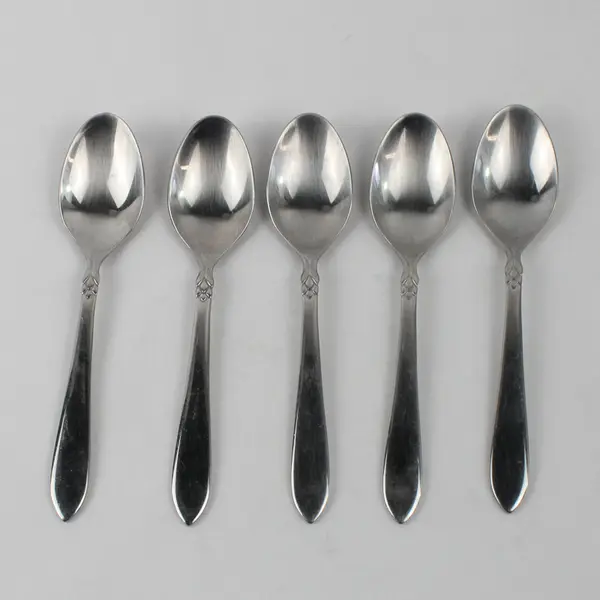 Lot Of 5 Oneida Silver Jacqueline/Jessica (Stainless) Flatware Soup Spoons 7.5"