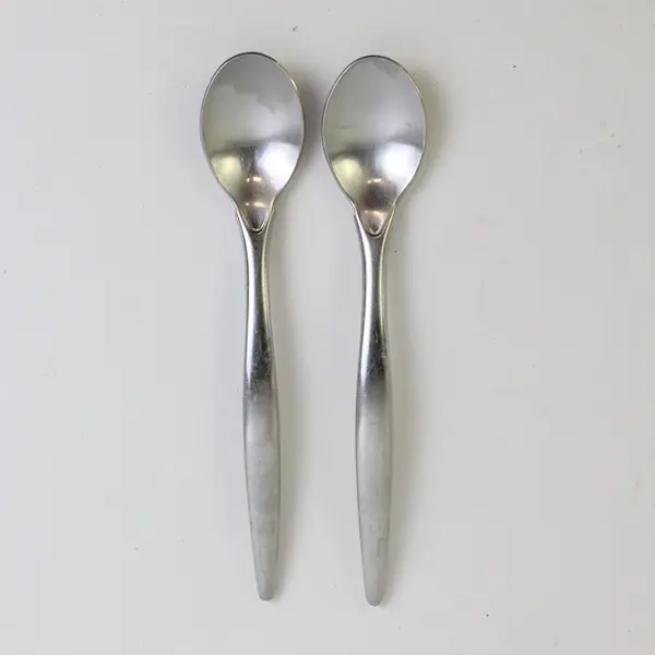 Lot of 2 Gourmet Settings Ellipse Oval Soup Spoon (Teaspoons) 7" Flatware