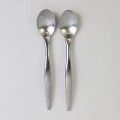 Lot of 2 Gourmet Settings Ellipse Oval Soup Spoon (Teaspoons) 7" Flatware