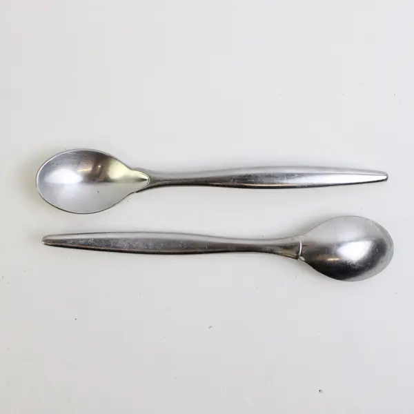 Lot of 2 Gourmet Settings Ellipse Oval Soup Spoon (Teaspoons) 7" Flatware