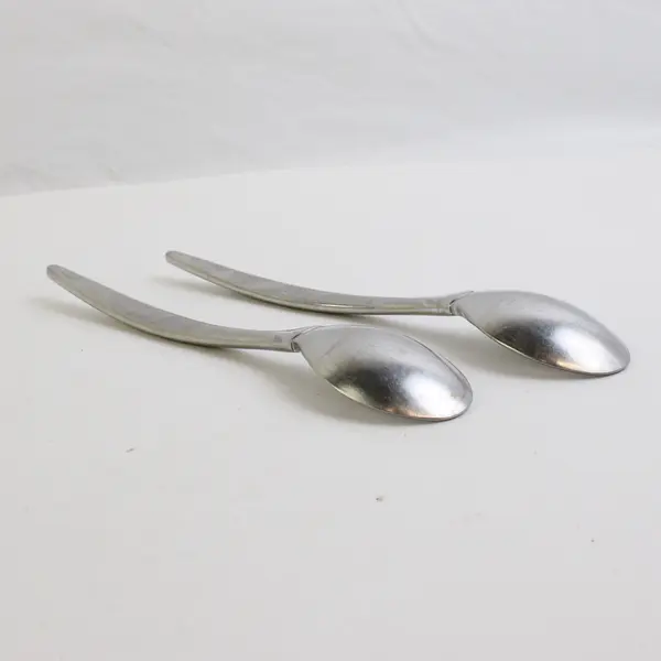 Lot of 2 Gourmet Settings Ellipse Oval Soup Spoon (Teaspoons) 7" Flatware