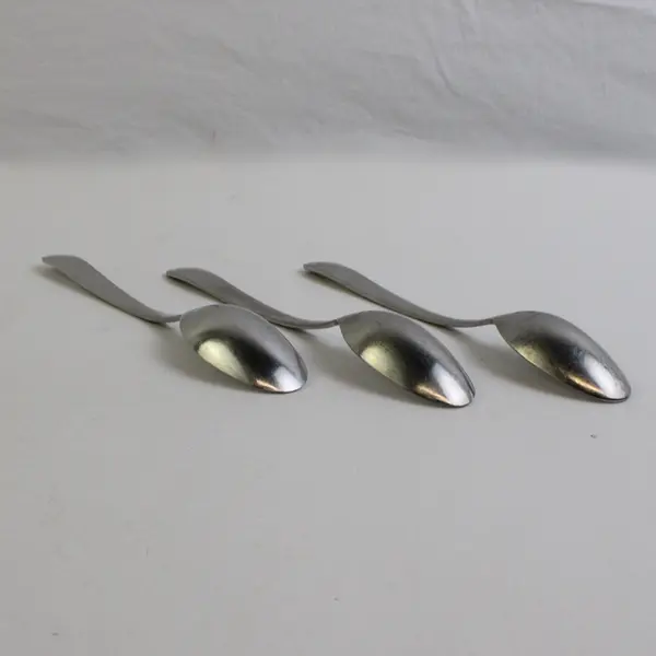 Lot of 3 Gourmet Settings Column Stainless Teaspoons Flatware 6.5"