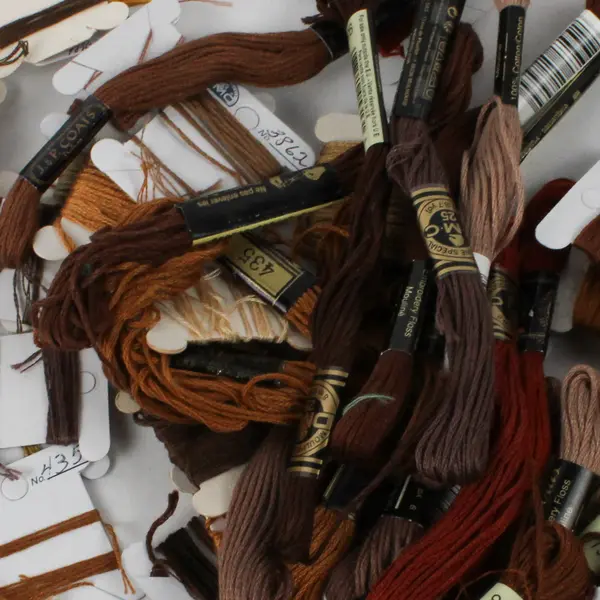 Lot of 58 Needlepoint Embroidery Thread Assorted  Brown Colors
