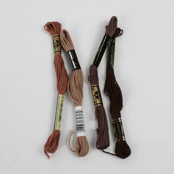 Lot of 58 Needlepoint Embroidery Thread Assorted  Brown Colors