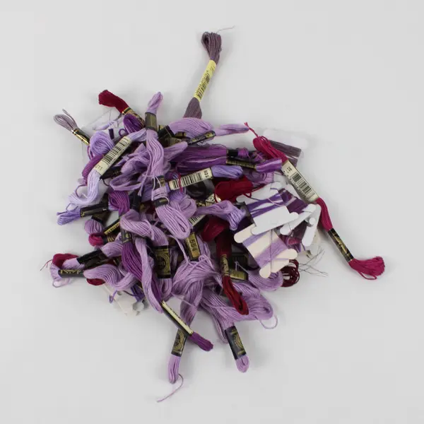 Lot of 54 Embroidery Thread Variety of Purple