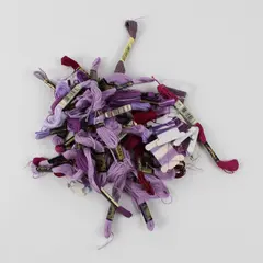 Lot of 54 Embroidery Thread Variety of Purple