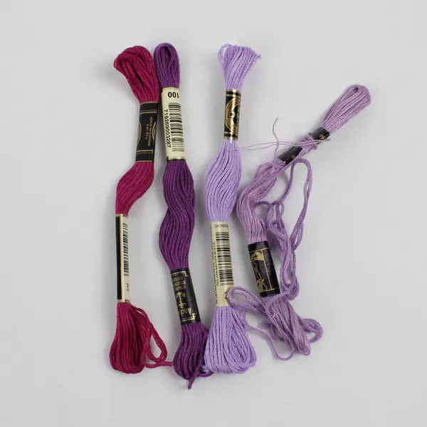 Lot of 54 Embroidery Thread Variety of Purple