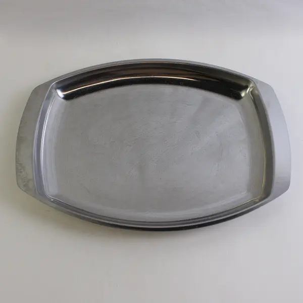 Retro Stainless Steel 14.5" Serving Tray FLAWED