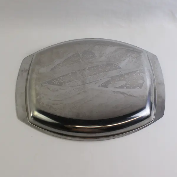 Retro Stainless Steel 14.5" Serving Tray FLAWED