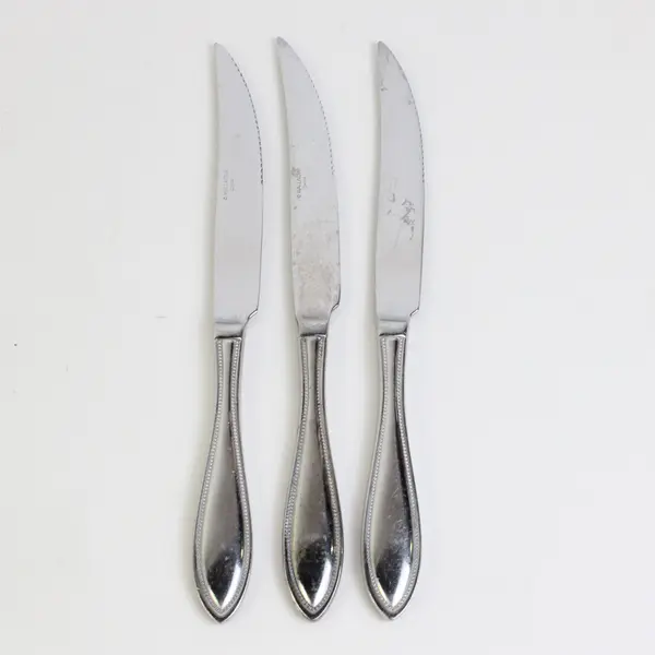 Lot of 3 Wallace Silver American Tradition Pattern SS Solid Steak Knives 9.25"