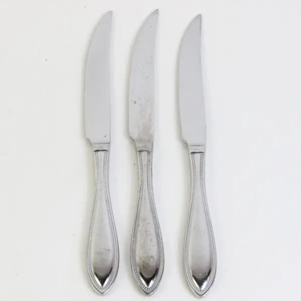 Lot of 3 Wallace Silver American Tradition Pattern SS Solid Steak Knives 9.25"