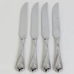Lot of 4 Mikasa MIS37 Pattern 18/10 SS Steak Knives Serrated Rare HTF 9.25"