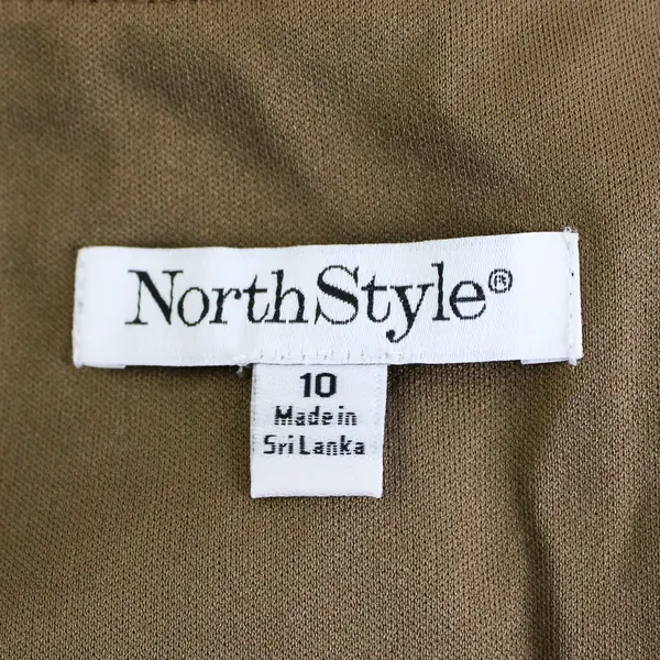 NorthStyle Side Tie Multicolor Leaf Print Midi Dress Women's Size 10