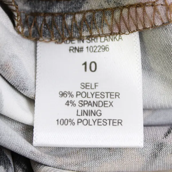 NorthStyle Side Tie Multicolor Leaf Print Midi Dress Women's Size 10