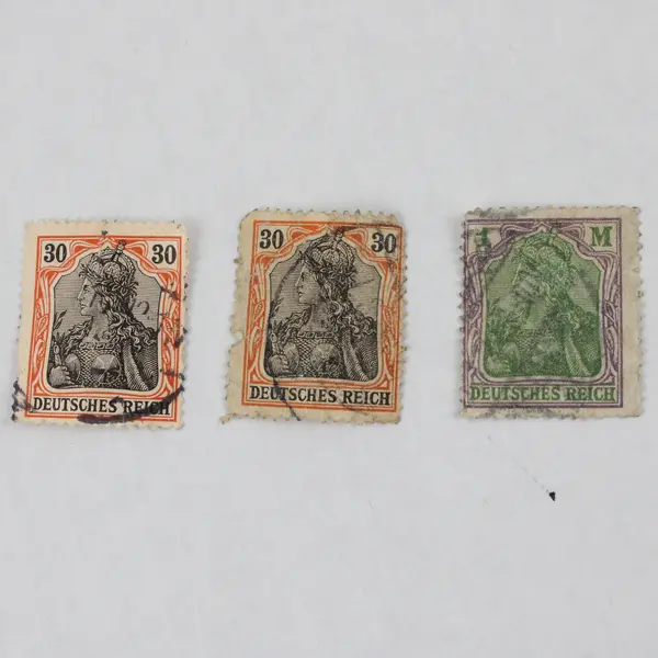 Lot Of 8 Germany Germania 30/40/50 Pfennig 1 Mark 1 1/4 Mark Stamps Used
