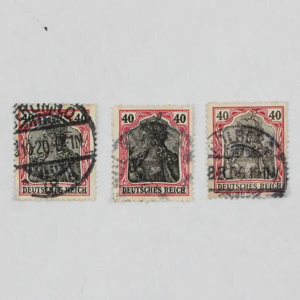 Lot Of 7 Germany Deutsches Reich Germania 30/40/50 Pfennig 1 Mark Stamps Used