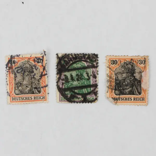 Lot Of 7 Germany Deutsches Reich Germania 30/40/50 Pfennig 1 Mark Stamps Used